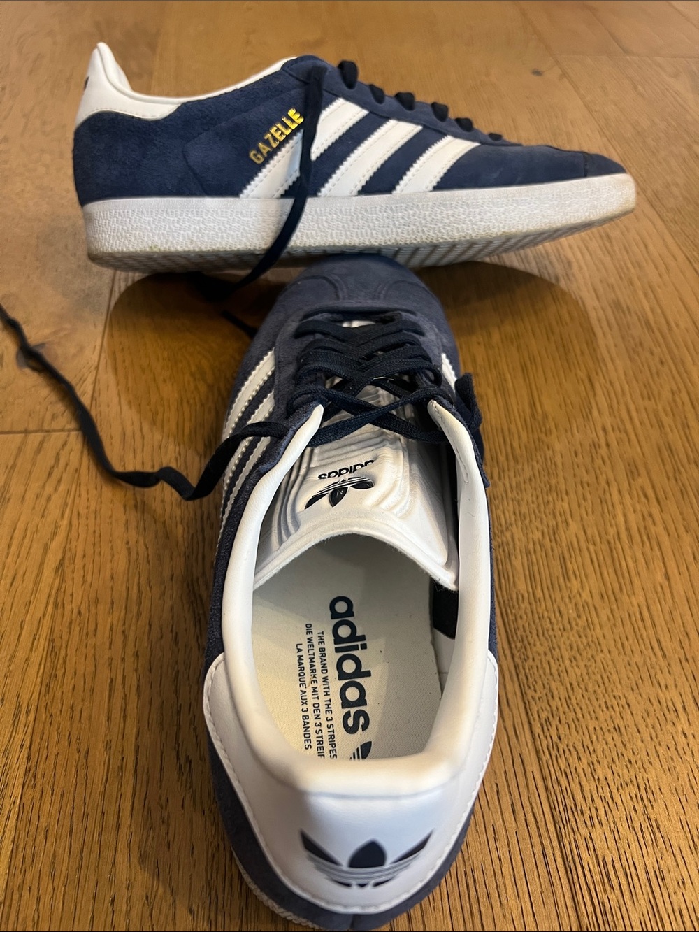 adidas Gazelle Men's Navy White Suede Sneakers